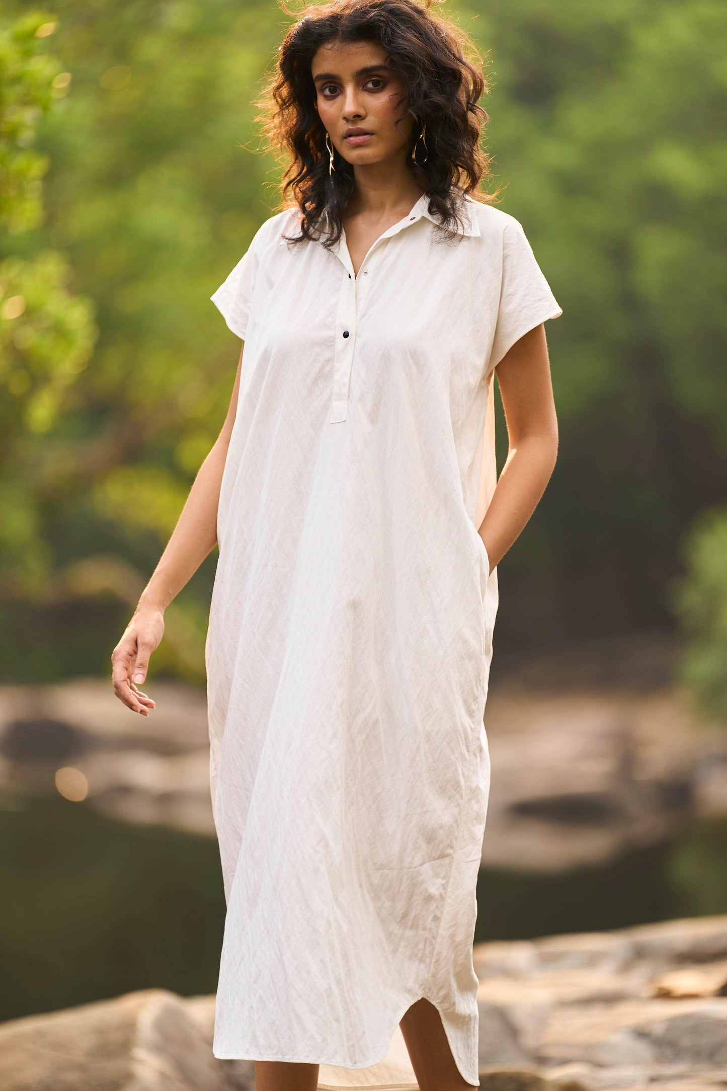 DROP SLEEVE SHIRT DRESS - dash and dot