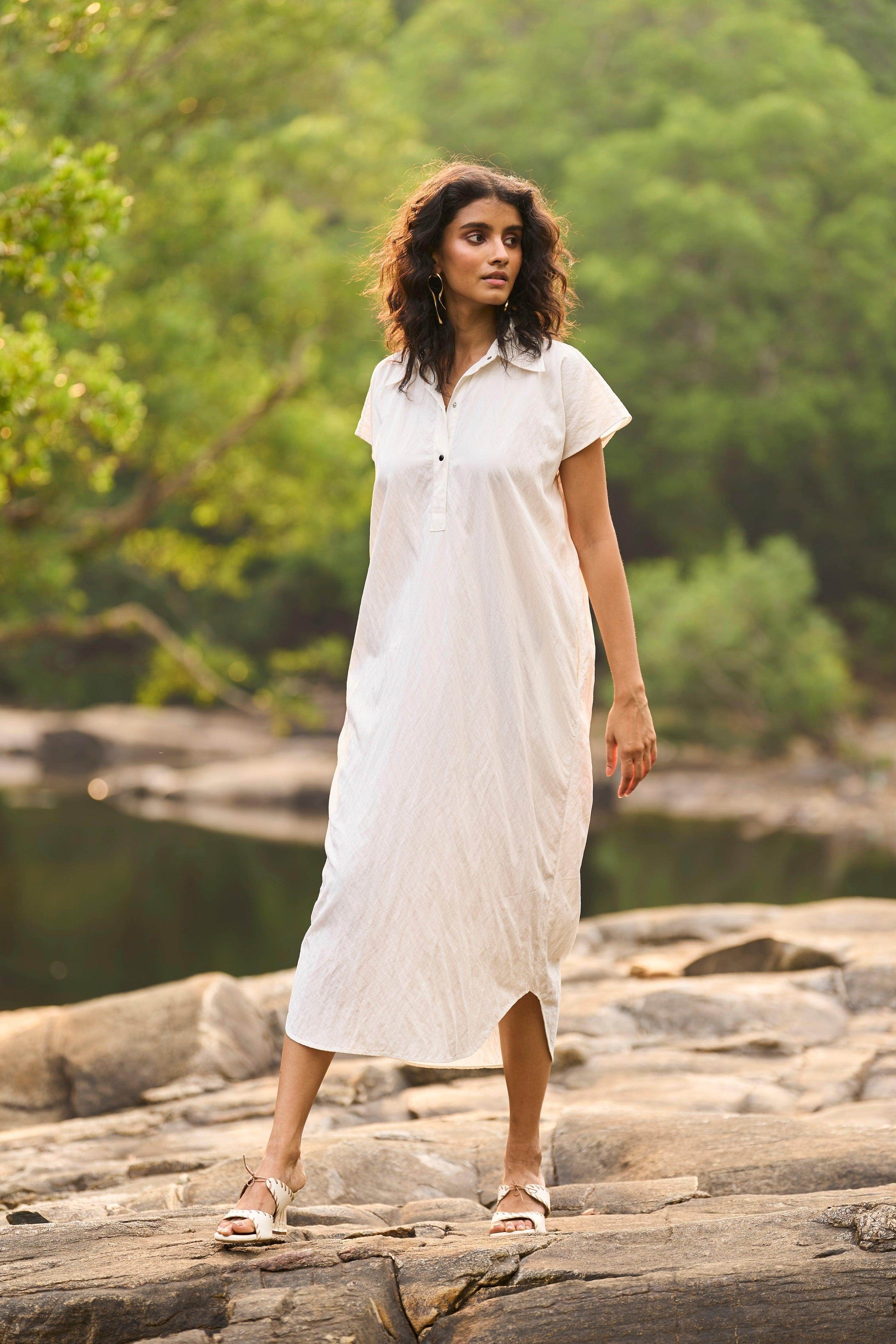 DROP SLEEVE SHIRT DRESS - dash and dot