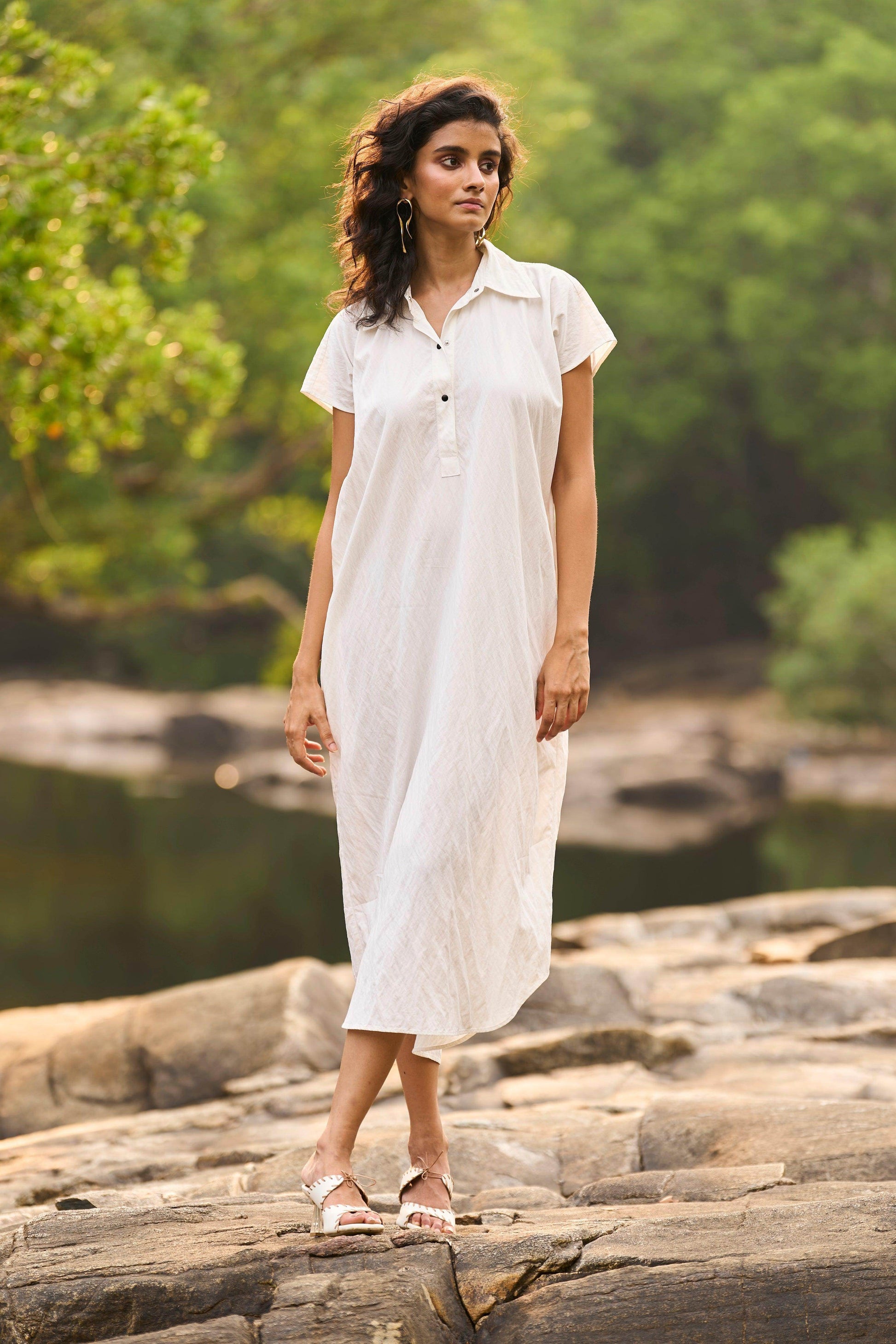 DROP SLEEVE SHIRT DRESS - dash and dot