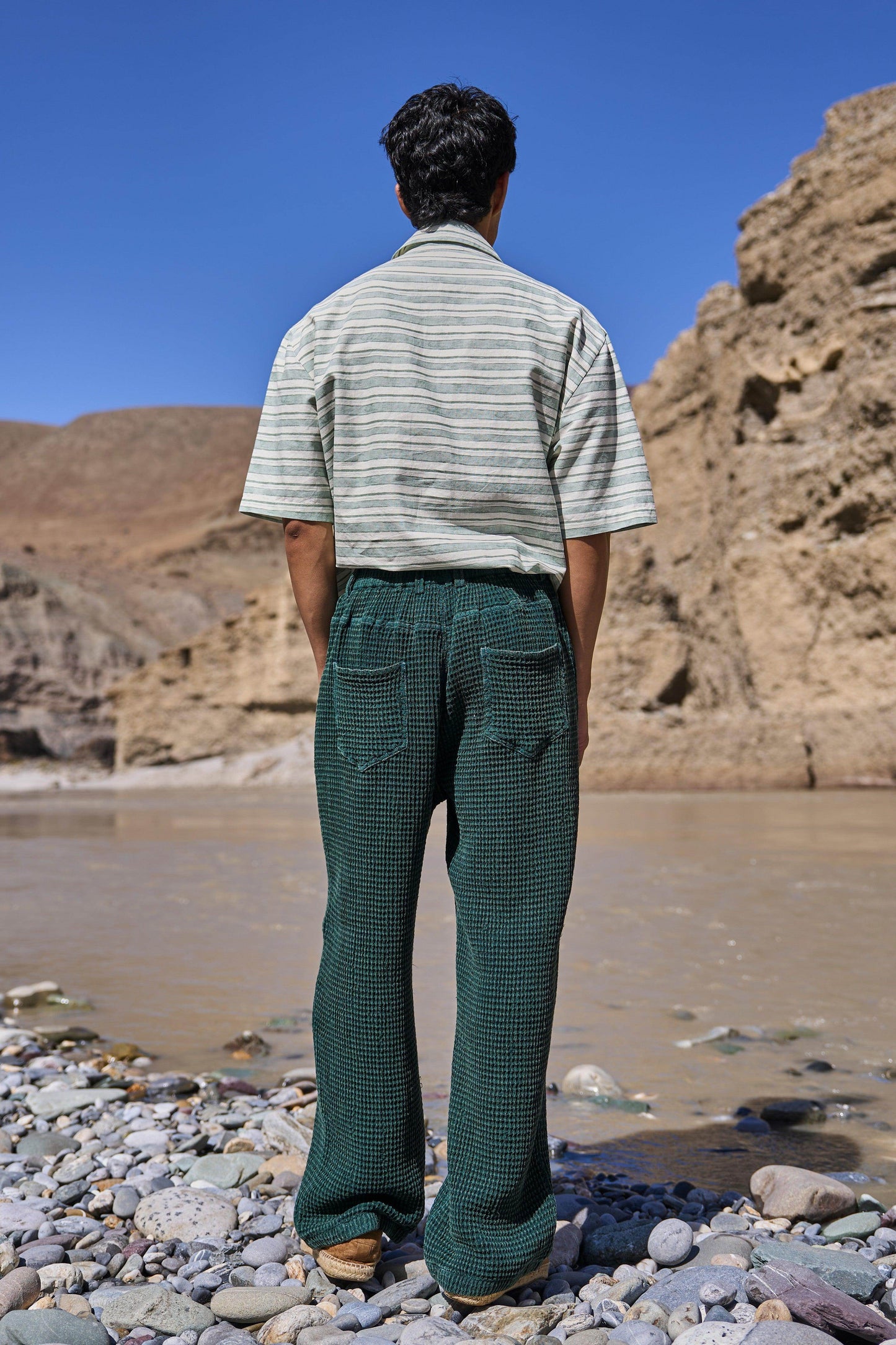 WASHED TEXTURED PANT - dash and dot