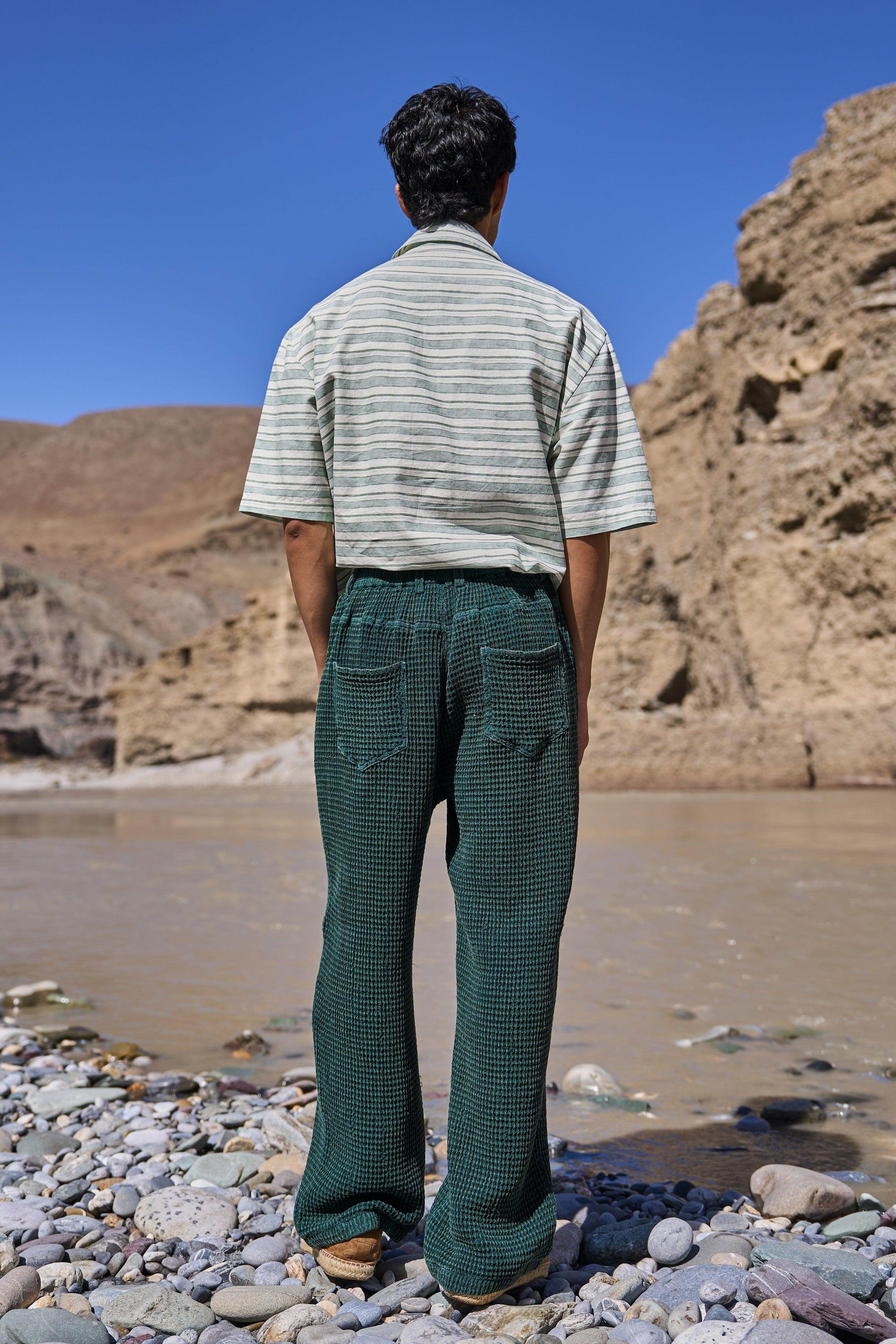 WASHED TEXTURED PANT - dash and dot