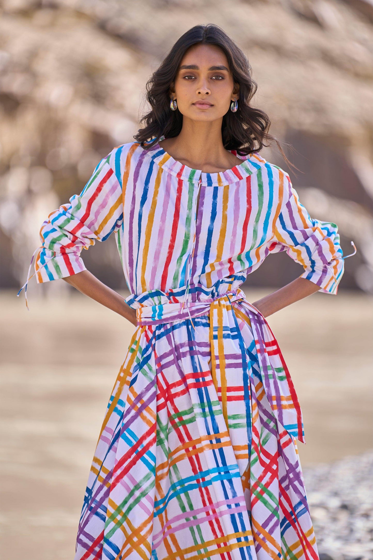 MULTI-STRIPED BLOUSE - dash and dot