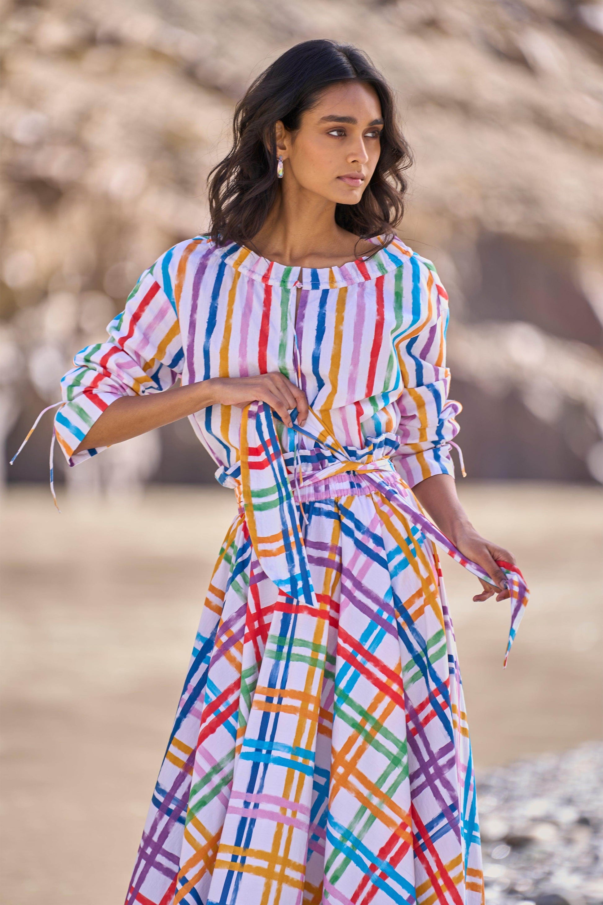 MULTI-STRIPED BLOUSE - dash and dot