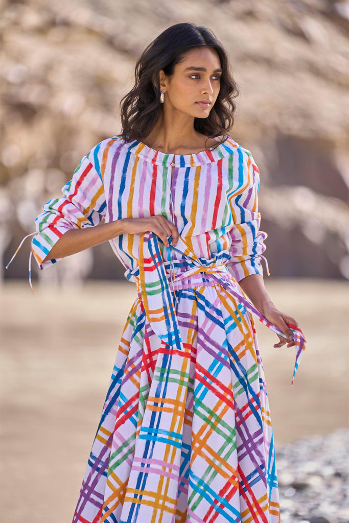 MULTI-STRIPED BLOUSE - dash and dot dash and dot