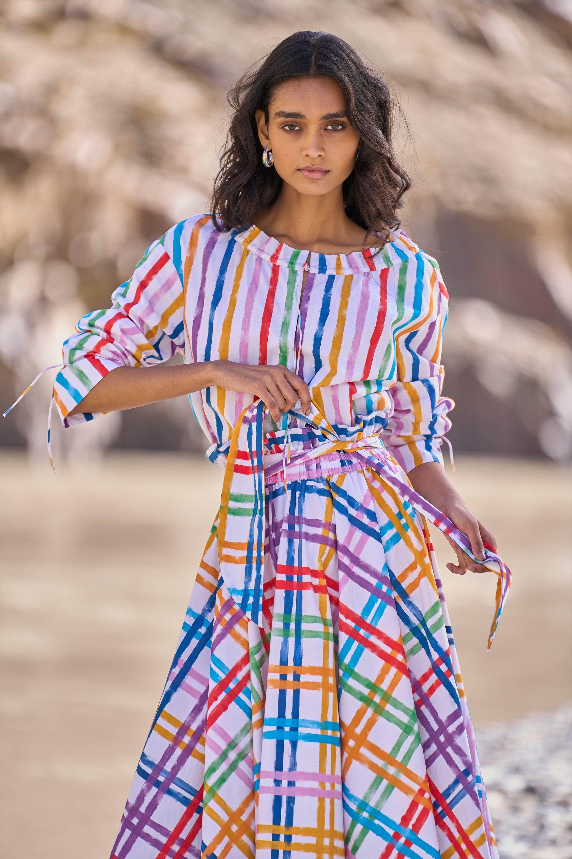 MULTI-STRIPED BLOUSE - dash and dot