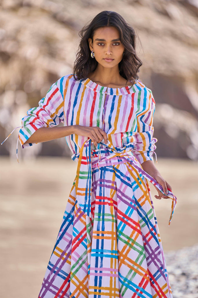 MULTI-STRIPED BLOUSE - dash and dot dash and dot