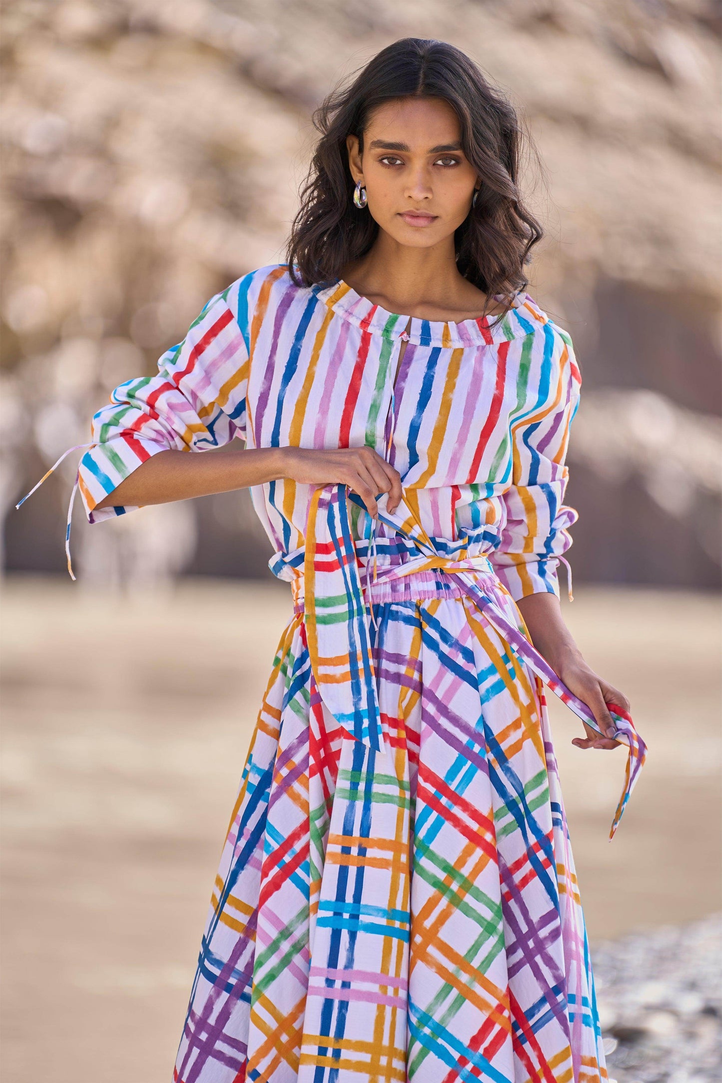 MULTI-STRIPED BLOUSE - dash and dot
