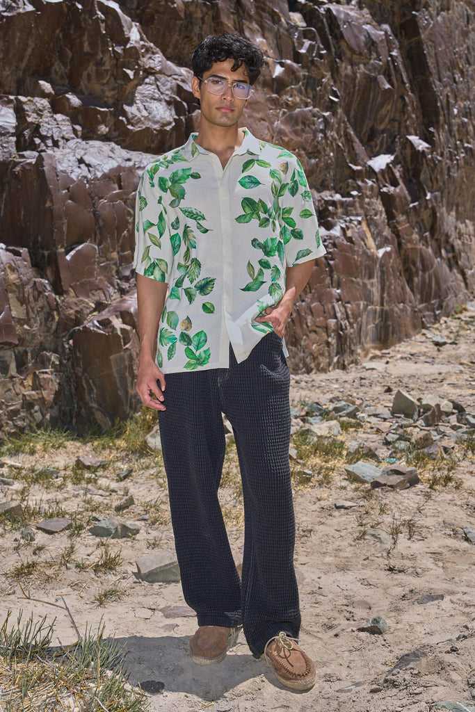 LEAF PRINT SHIRT - dash and dot dash and dot