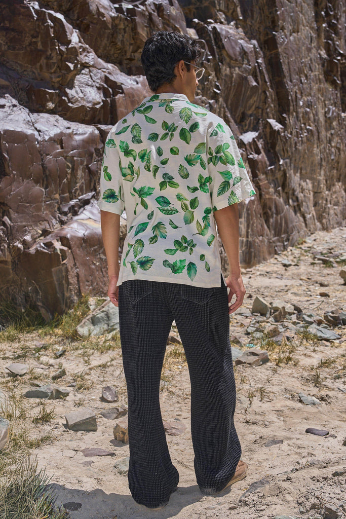 LEAF PRINT SHIRT - dash and dot dash and dot