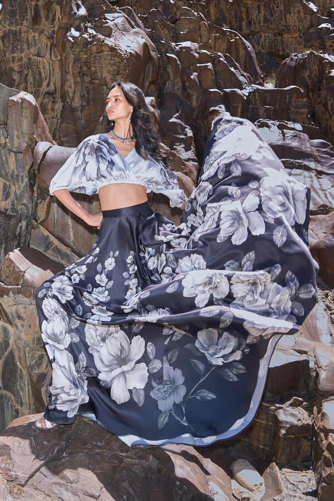 FLORAL PRINT MAXI SKIRT - dash and dot dash and dot