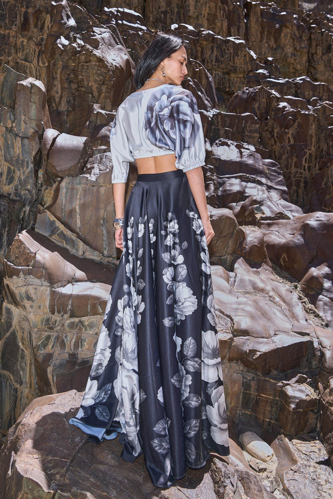 FLORAL PRINT MAXI SKIRT - dash and dot dash and dot