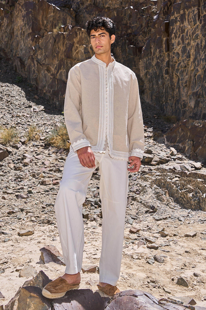 LINEN LACE SHIRT - dash and dot dash and dot