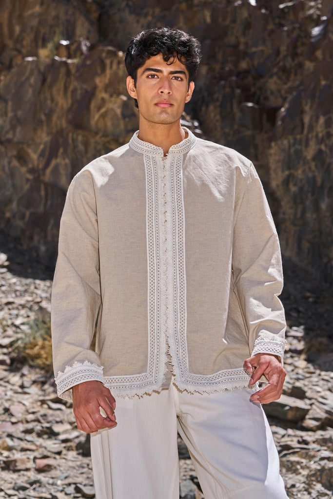 LINEN LACE SHIRT - dash and dot dash and dot