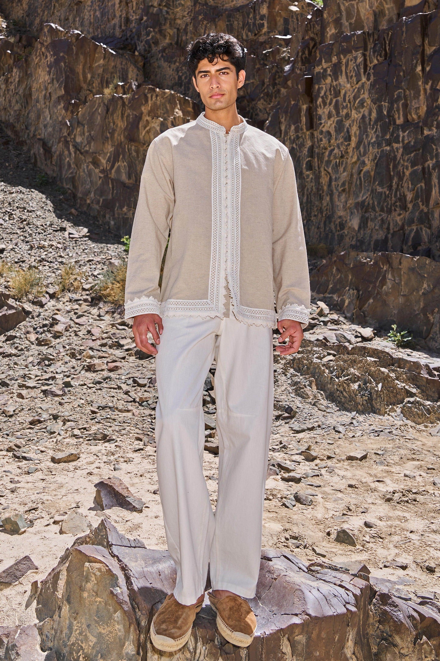 LINEN LACE SHIRT - dash and dot