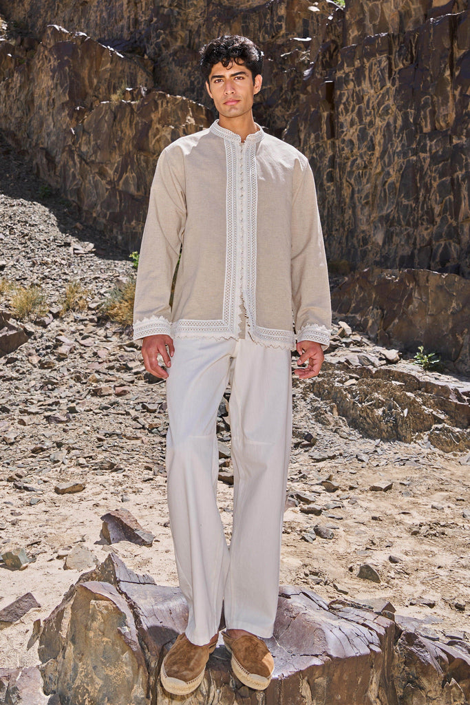 LINEN LACE SHIRT - dash and dot dash and dot