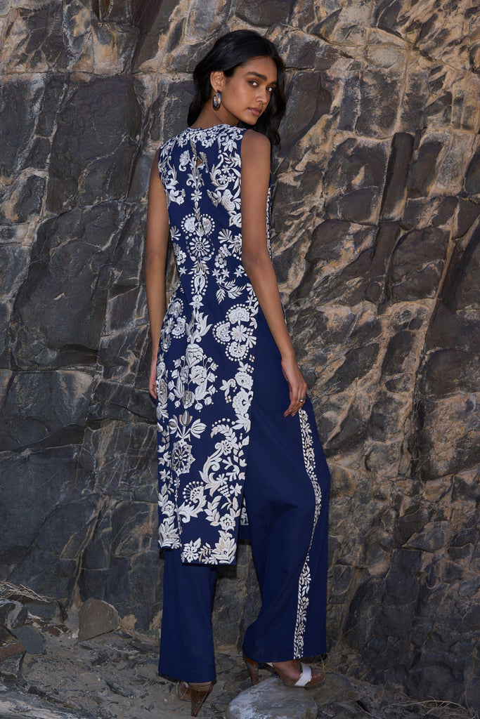 EMBROIDERED SIDE PANT - dash and dot dash and dot