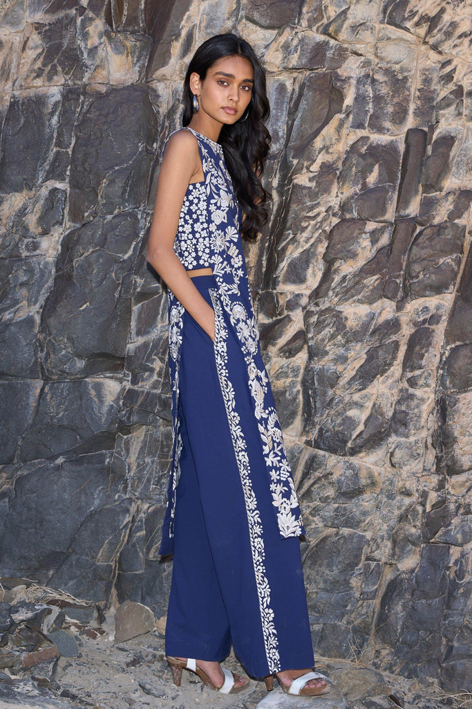 EMBROIDERED SIDE PANT - dash and dot dash and dot