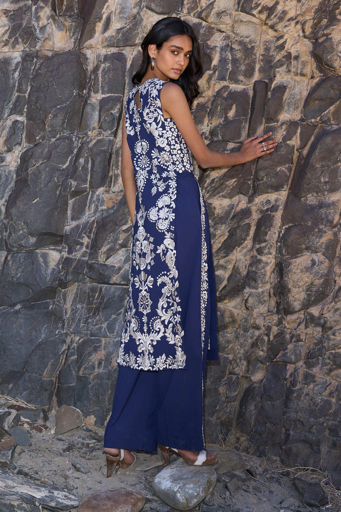 EMBROIDERED SIDE PANT - dash and dot dash and dot