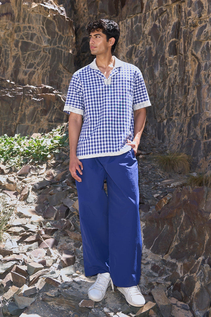 REVERSIBLE MADRAS CHECK POLO - dash and dot dash and dot