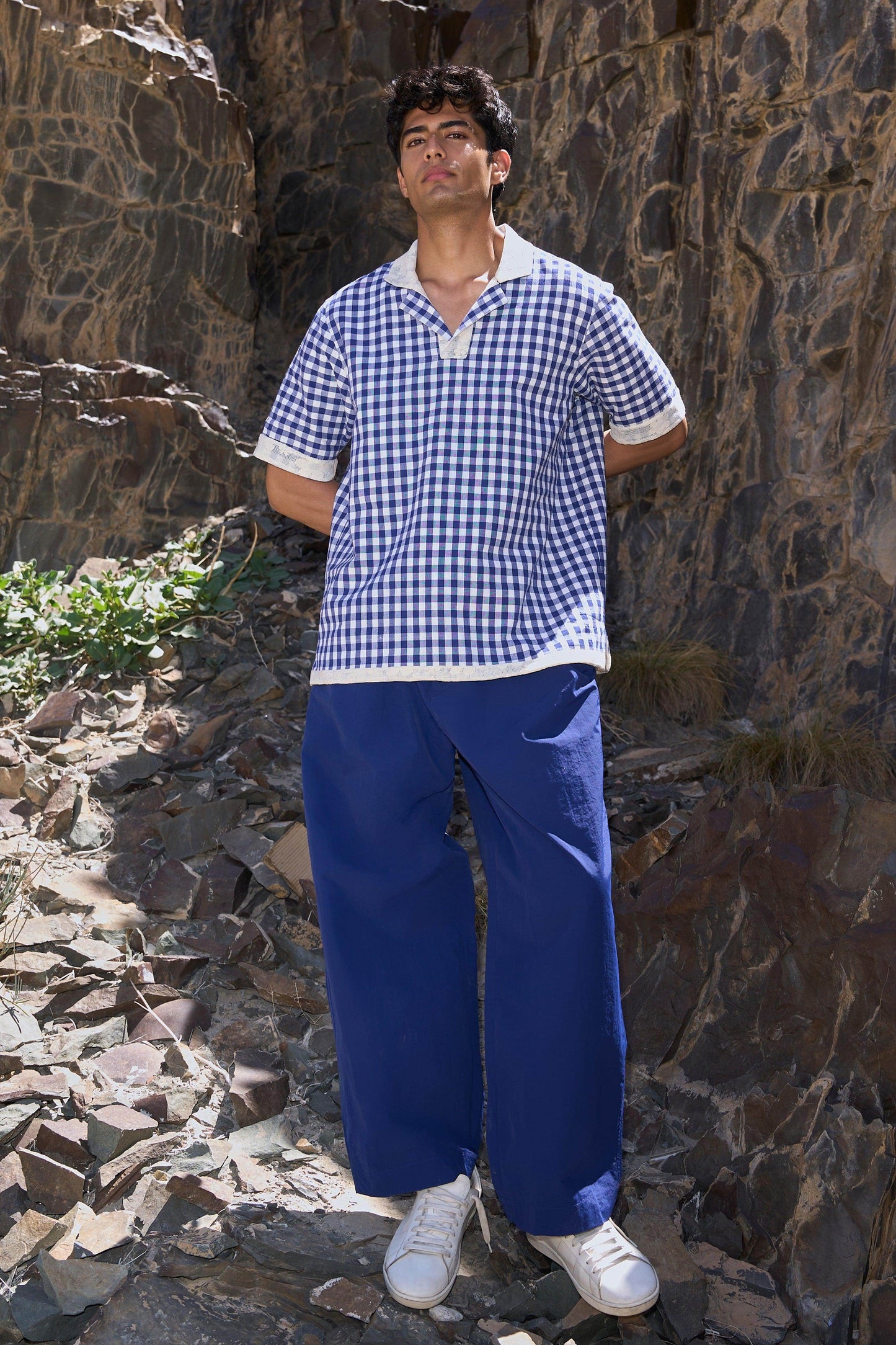 REVERSIBLE MADRAS CHECK POLO - dash and dot