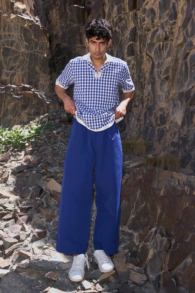 RELAXED POPLIN PANT - dash and dot dash and dot