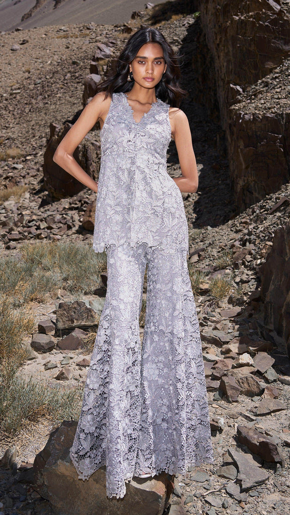 EMBROIDERED LACE FLARE PANT - dash and dot dash and dot