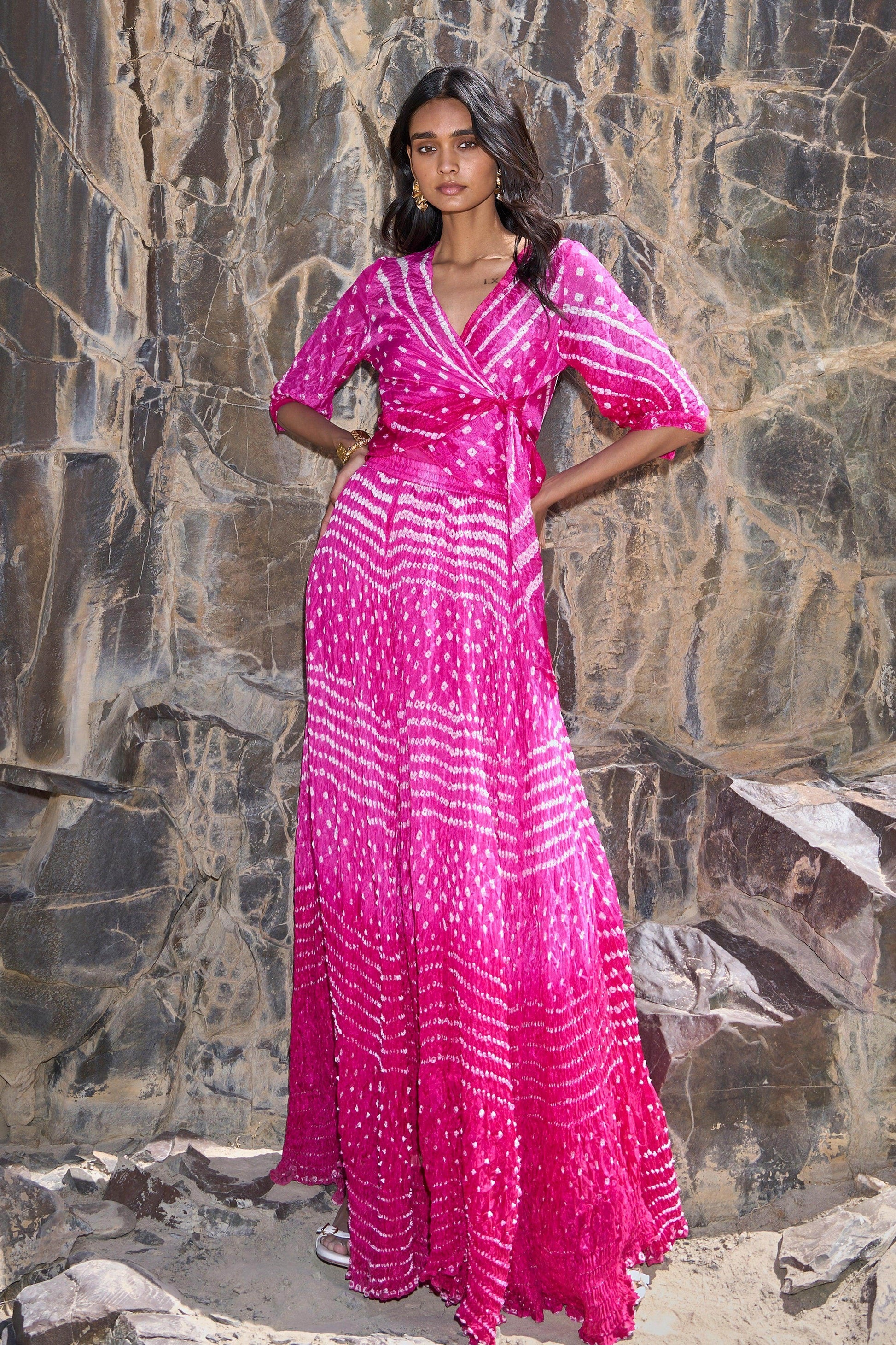 BANDHANI FLARED SKIRT - dash and dot