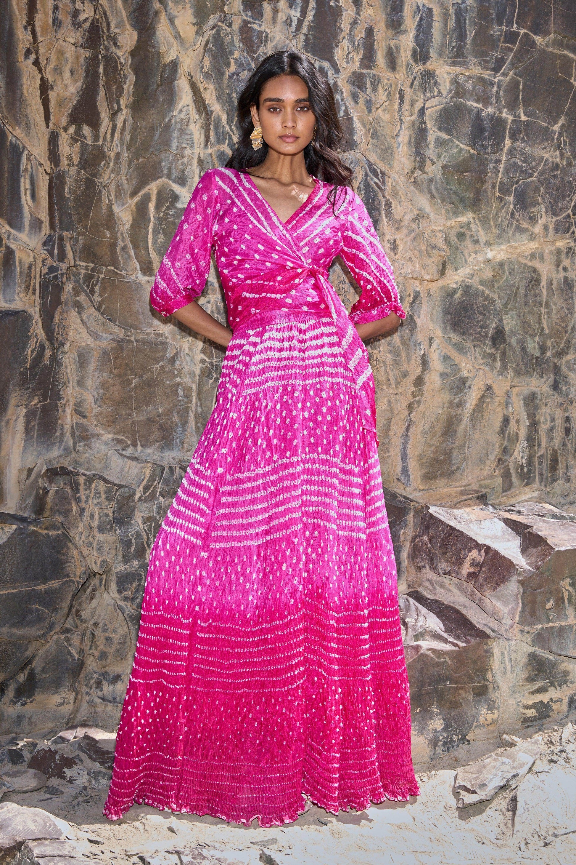 BANDHANI FLARED SKIRT - dash and dot