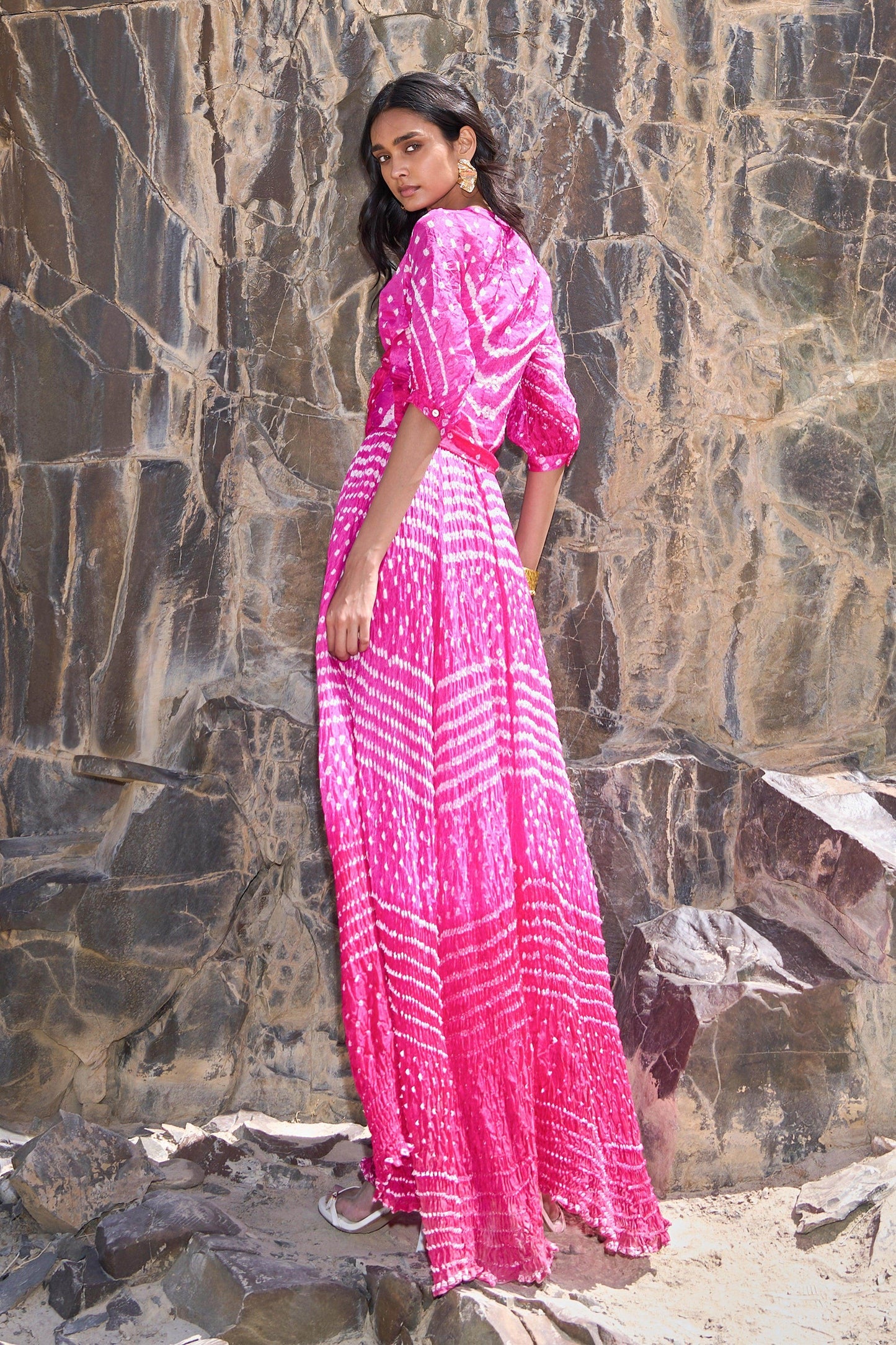 BANDHANI FLARED SKIRT - dash and dot