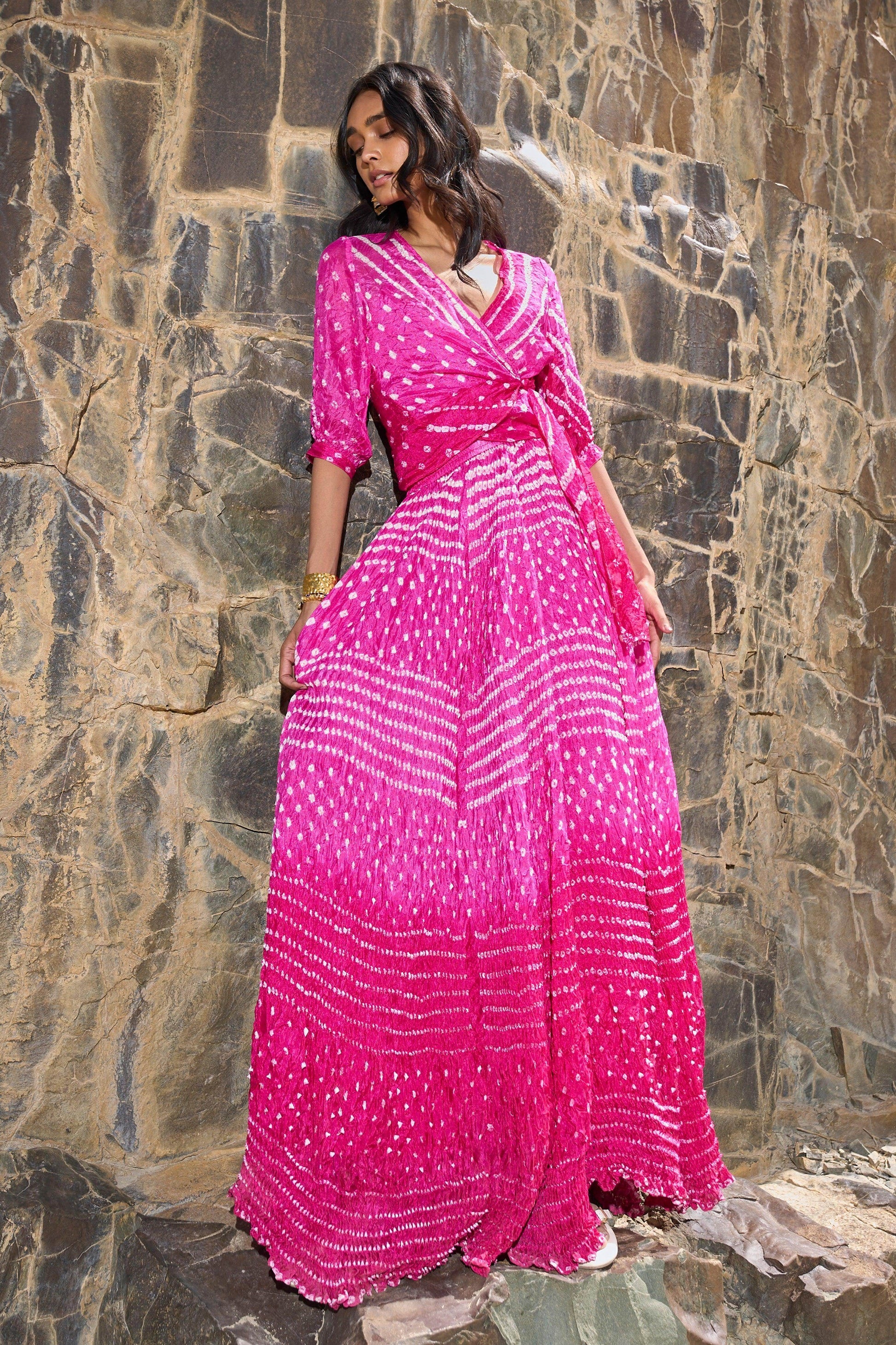 BANDHANI FLARED SKIRT - dash and dot