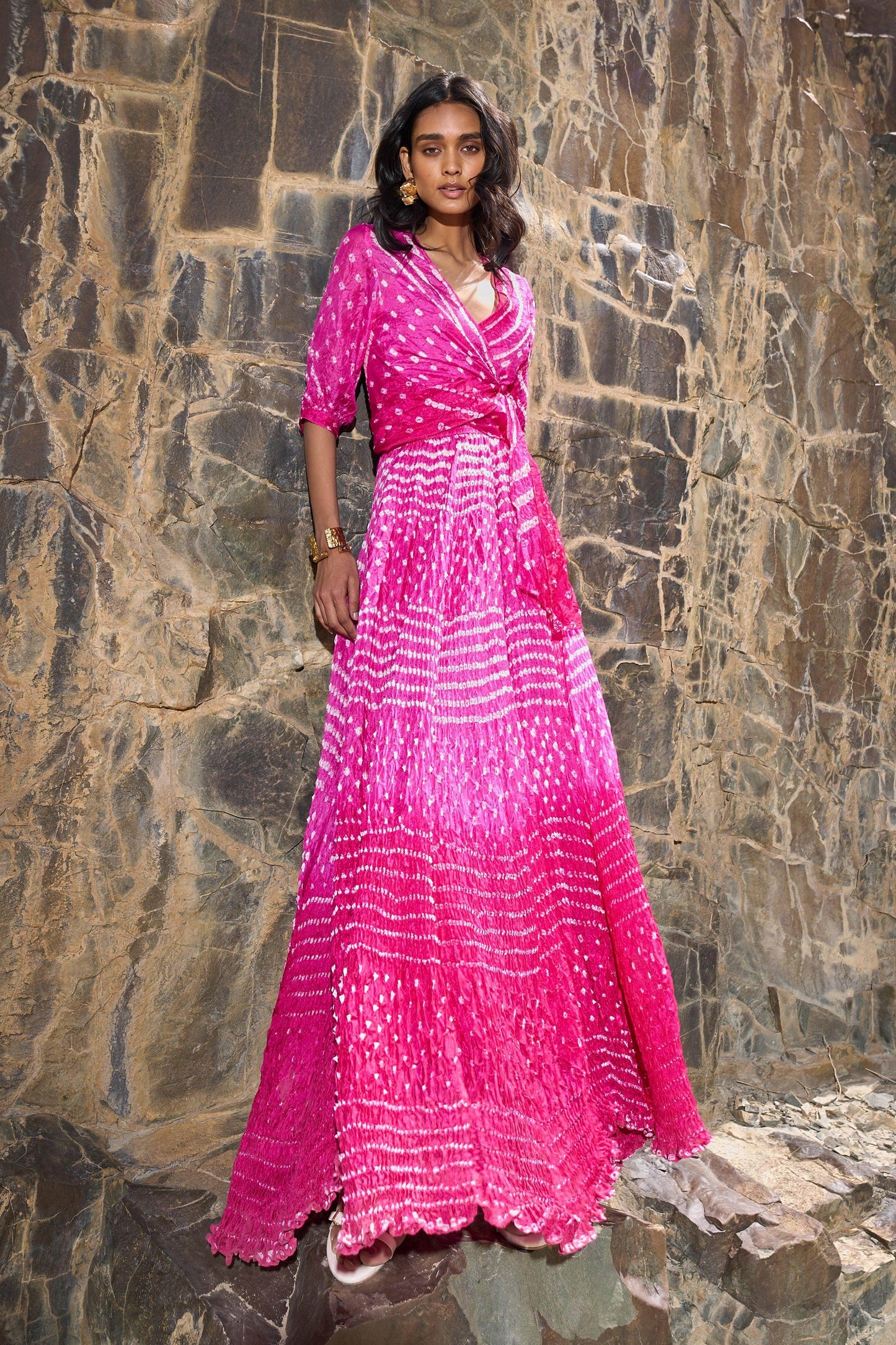 BANDHANI FLARED SKIRT - dash and dot