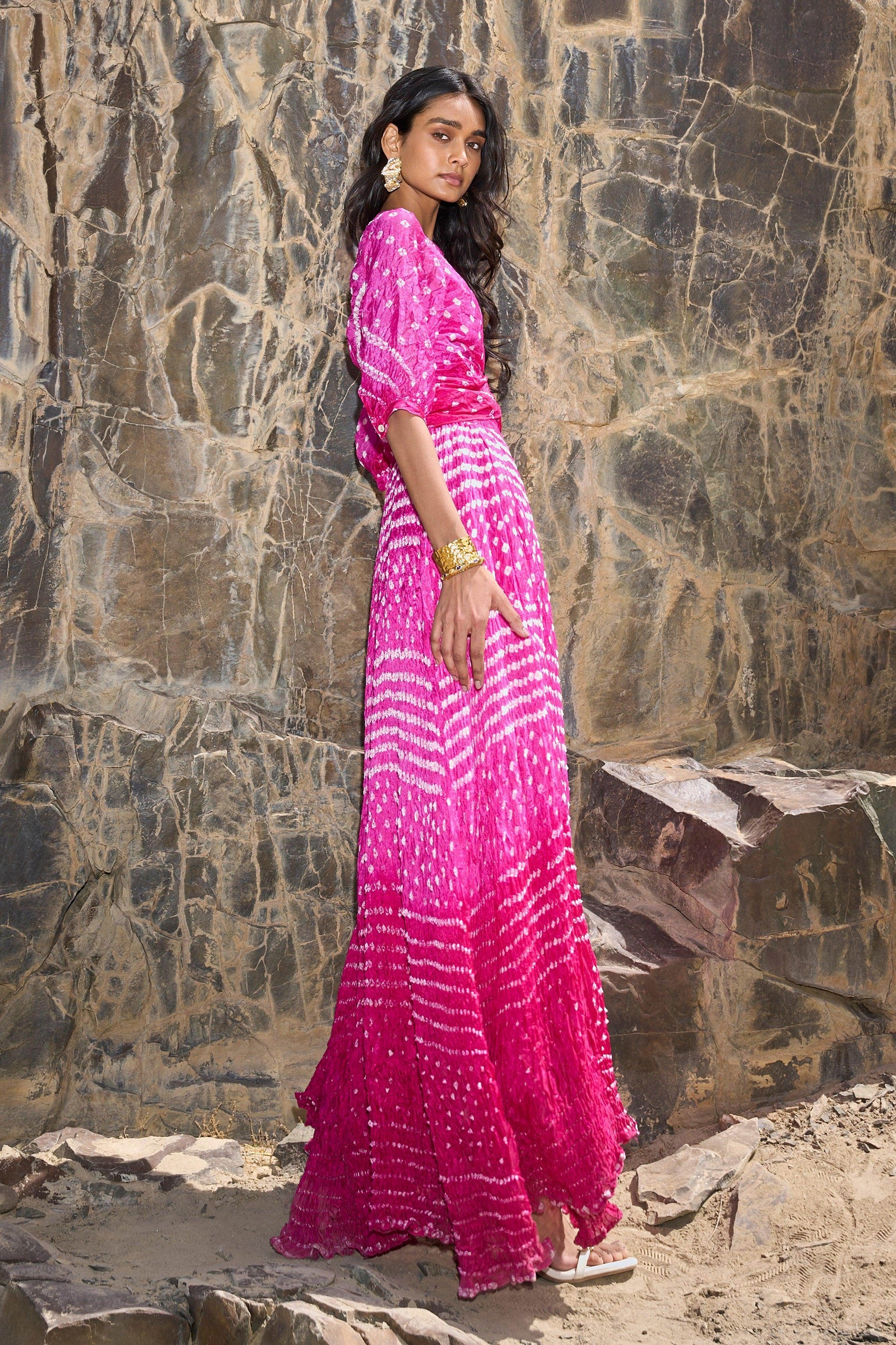 BANDHANI FLARED SKIRT - dash and dot