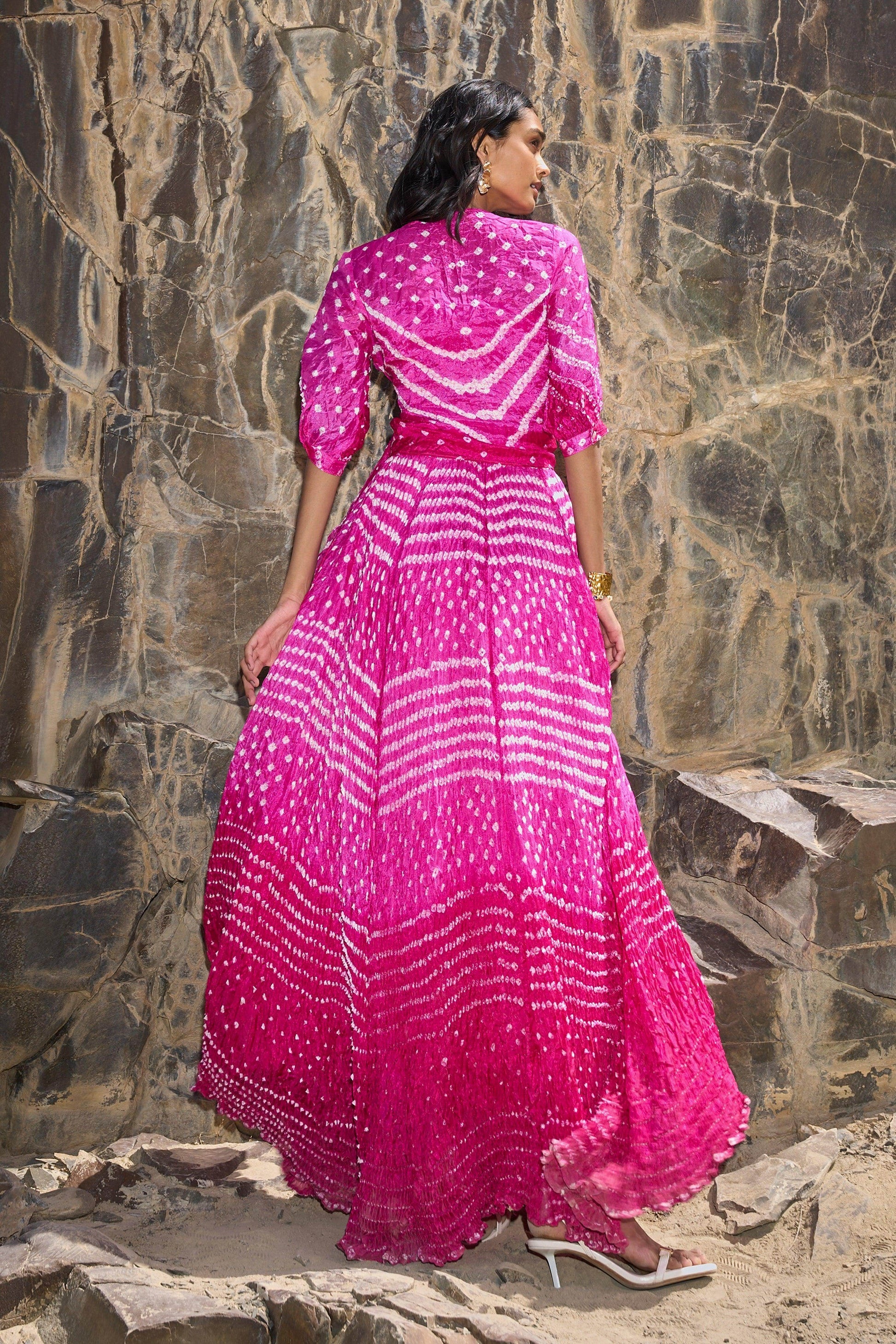 BANDHANI FLARED SKIRT - dash and dot