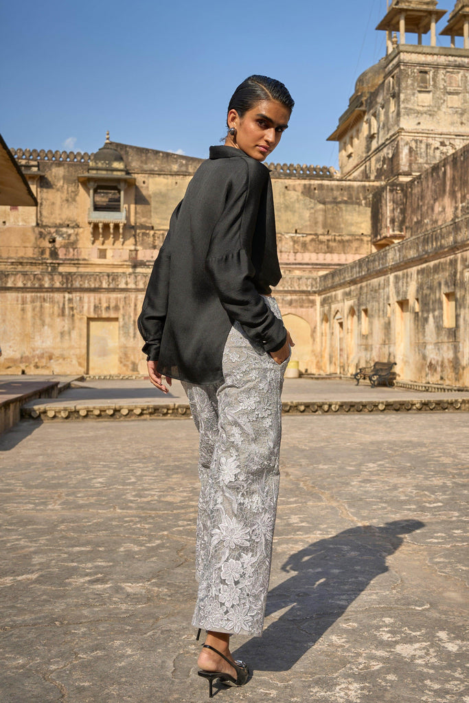 METALLIC EMBROIDERED PANT - dash and dot dash and dot