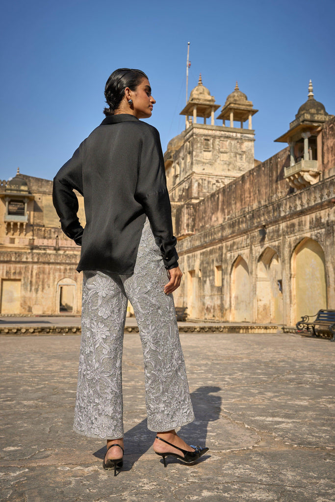 METALLIC EMBROIDERED PANT - dash and dot dash and dot