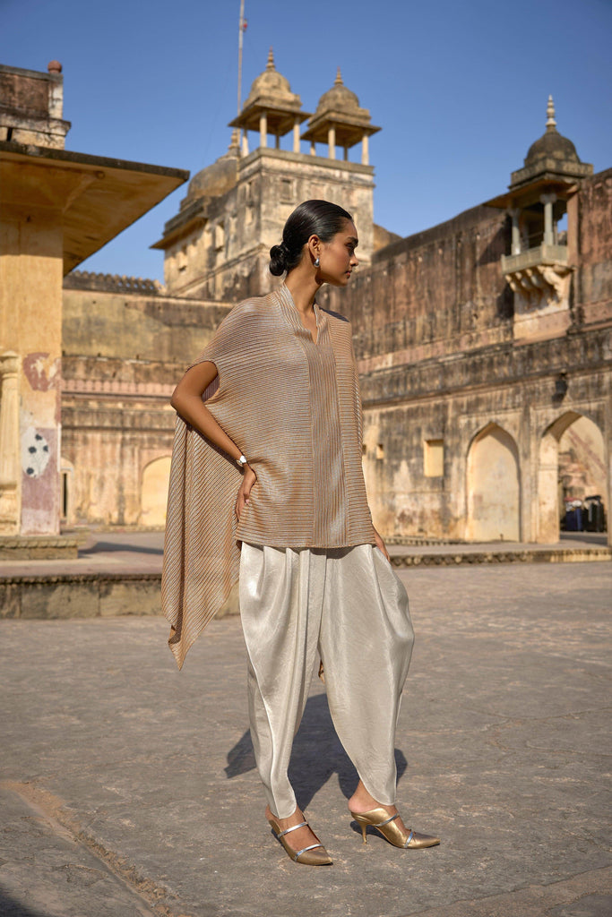 METALLIC LACE CAPE TOP - dash and dot dash and dot