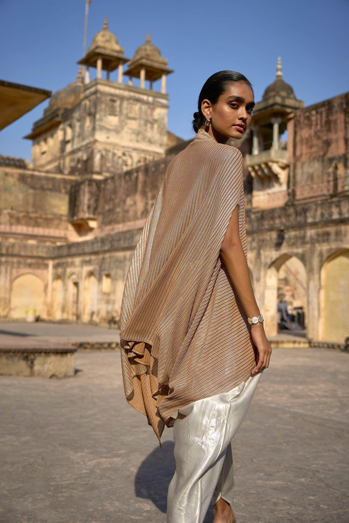 METALLIC LACE CAPE TOP - dash and dot dash and dot