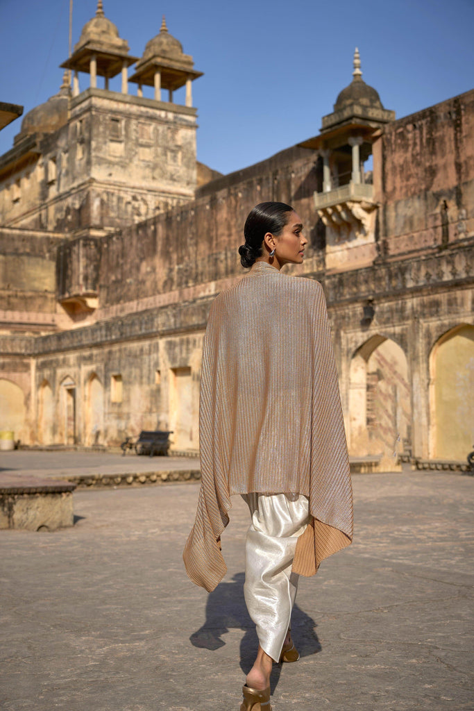 METALLIC LACE CAPE TOP - dash and dot dash and dot