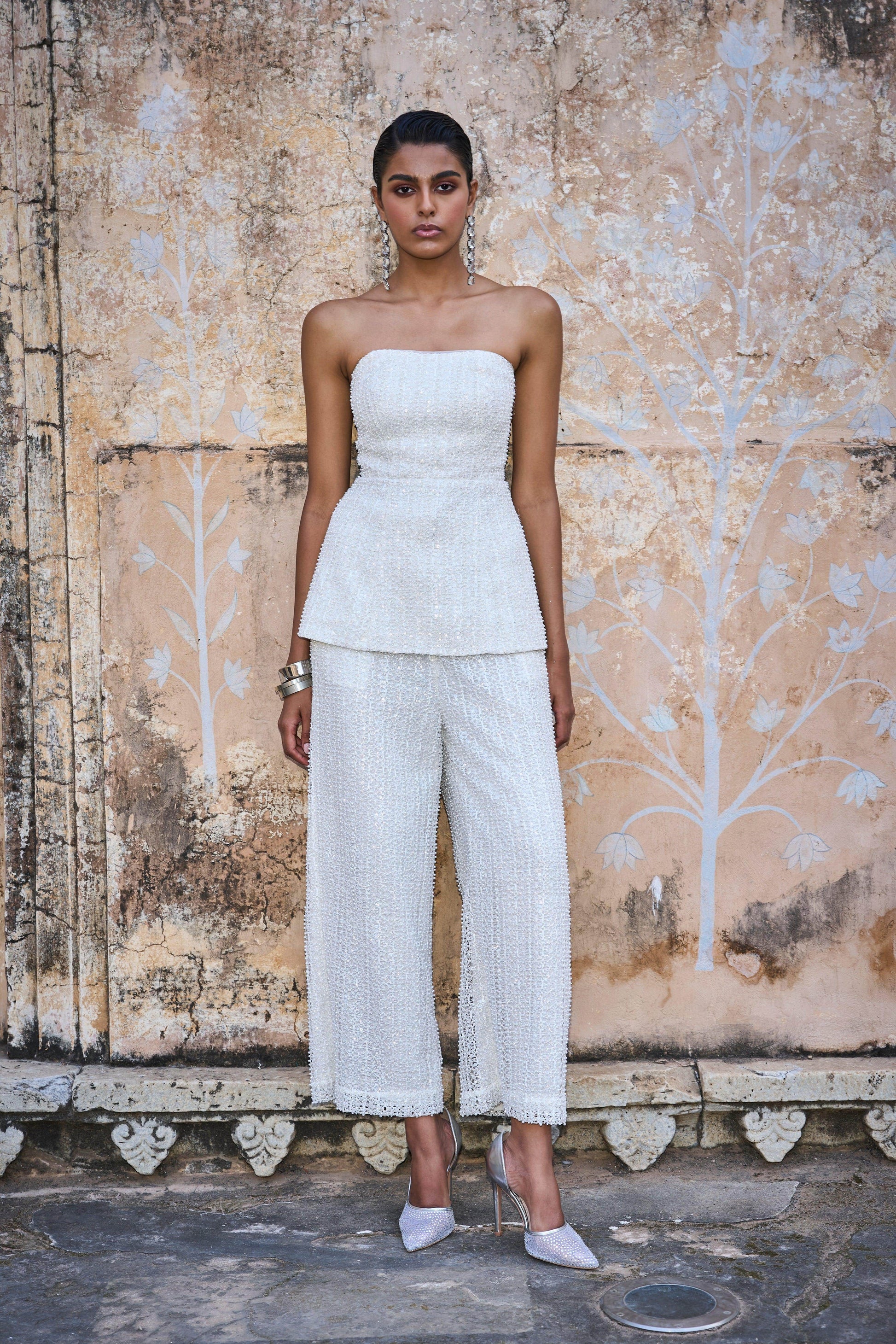 PEARL EMBROIDERED PANT - dash and dot