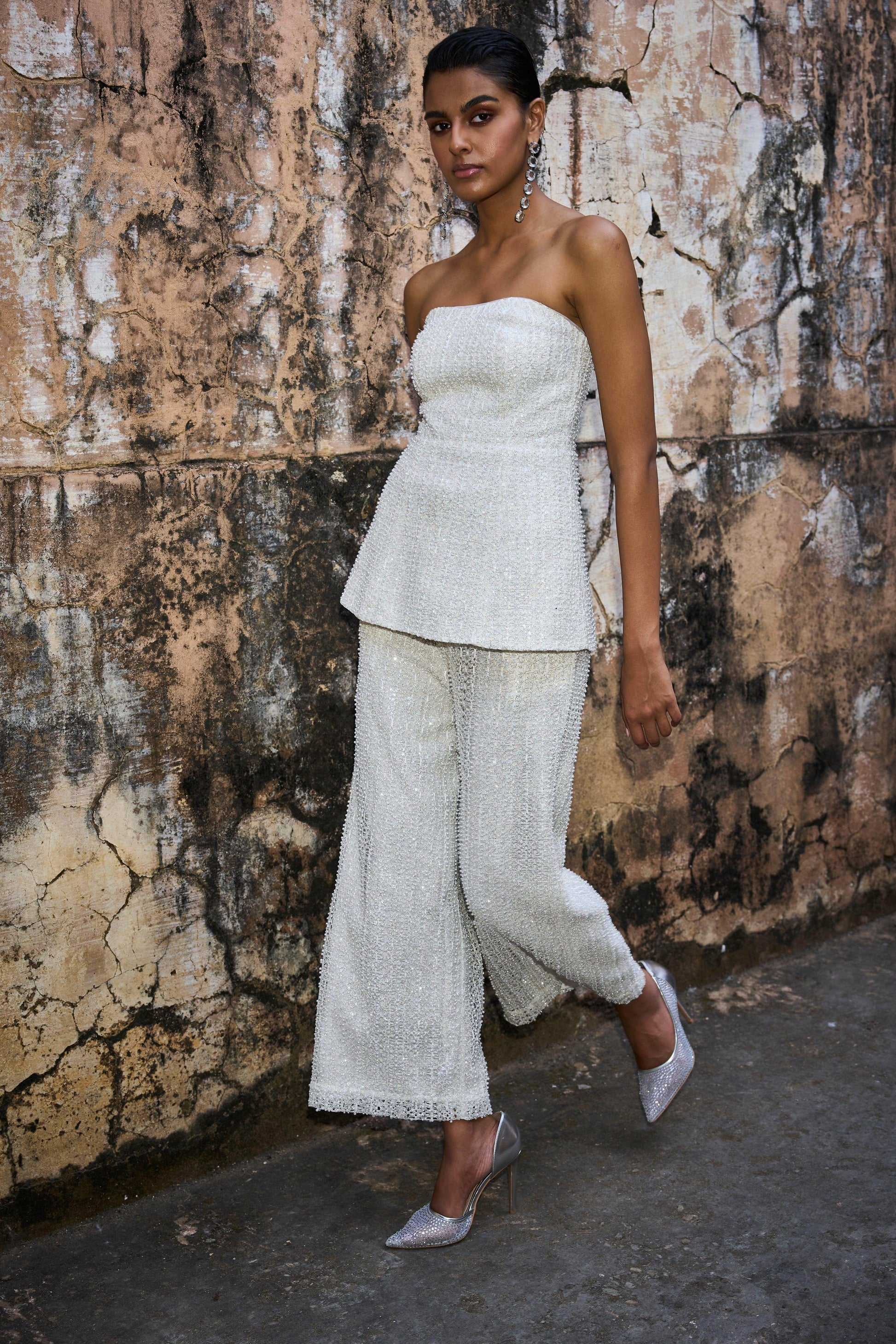 PEARL EMBROIDERED PANT - dash and dot