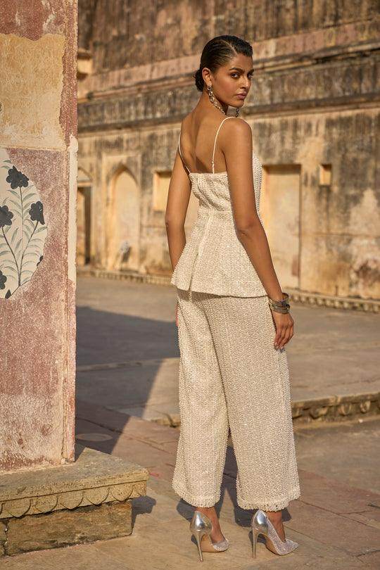 PEARL EMBROIDERED CORSET SUIT - dash and dot dash and dot