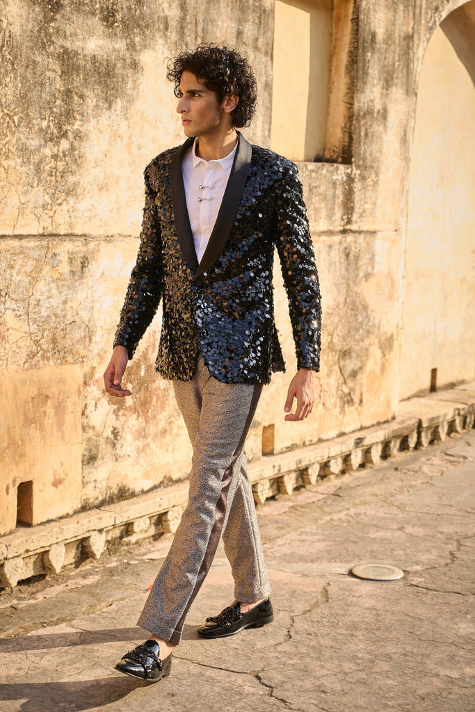 SEQUIN JACKET AND METALLIC PANT - dash and dot dash and dot