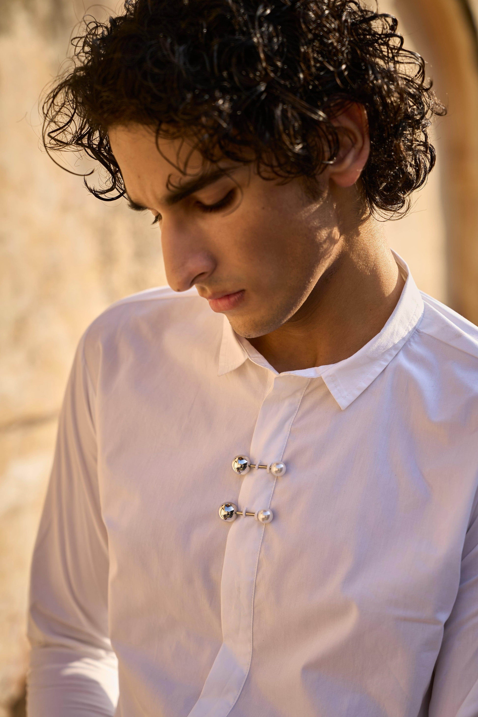 PIN BROOCH SHIRT - dash and dot