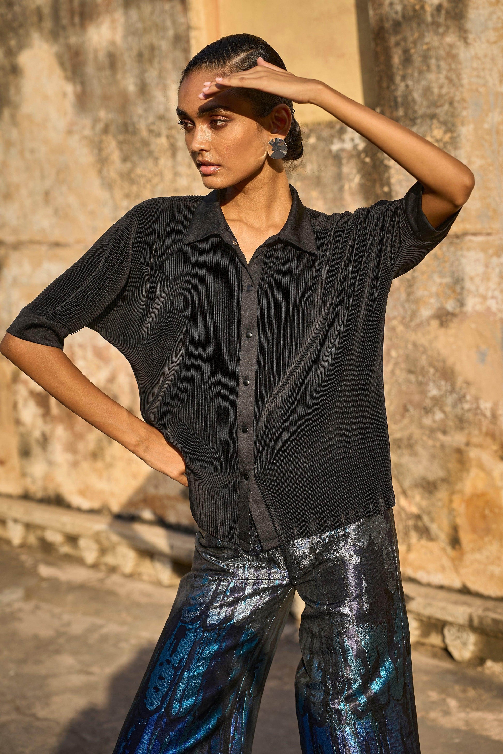 PLEATED SHIRT - dash and dot