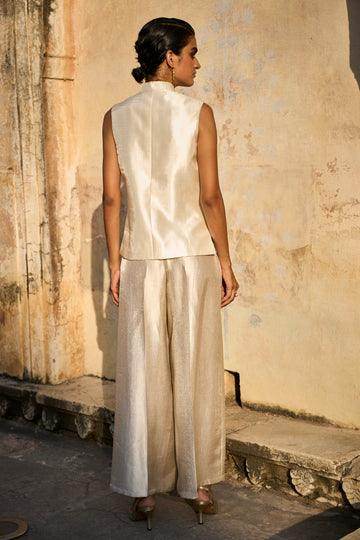 IVORY WAISTCOAT AND PANT SET - dash and dot