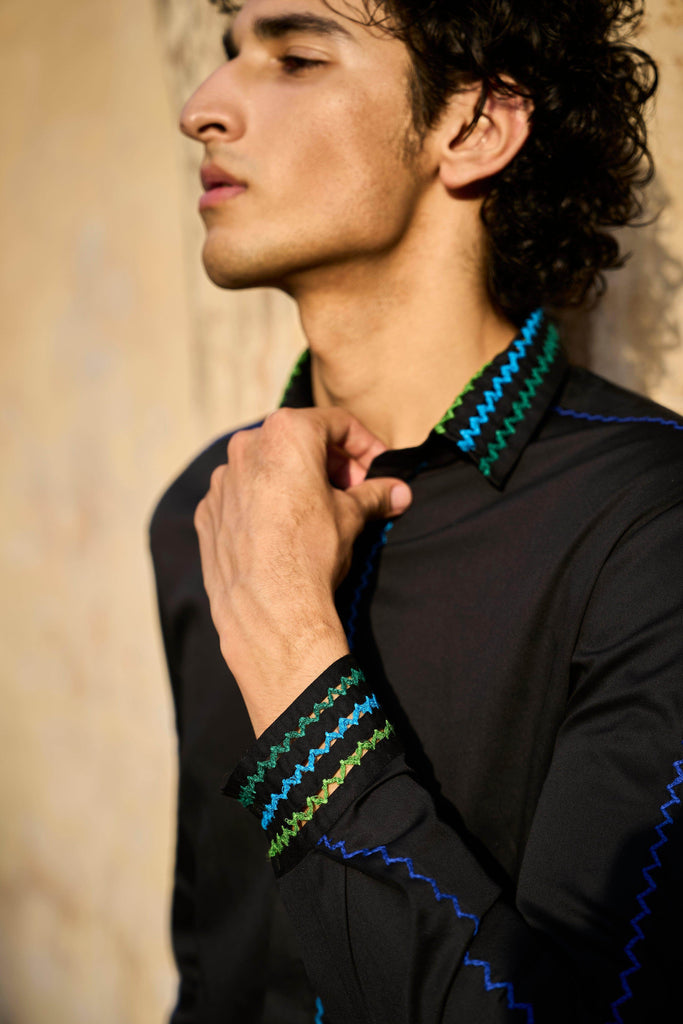 ZIG ZAG STITCH SHIRT - dash and dot dash and dot