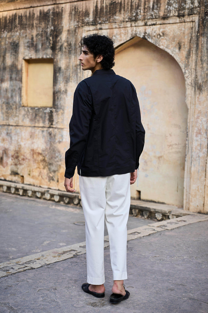 LACE PATCH POPOVER SHIRT - dash and dot dash and dot