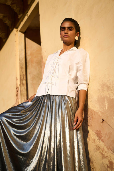 TIE FRONT SHIRT - dash and dot