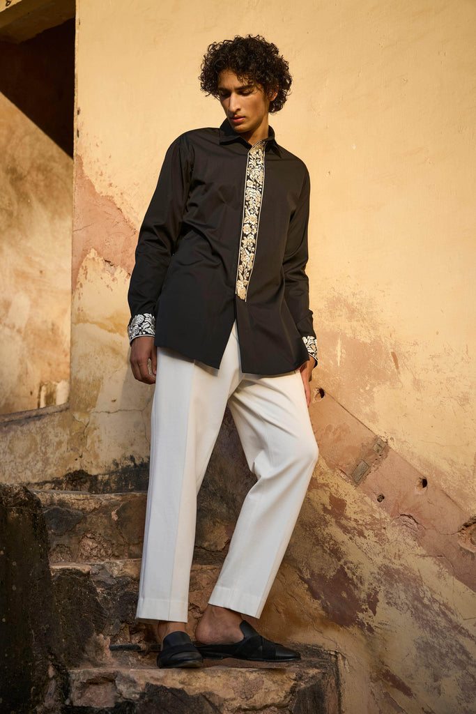 EMBROIDERED LONG SHIRT - dash and dot dash and dot