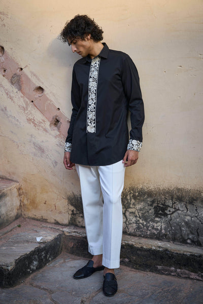 EMBROIDERED LONG SHIRT - dash and dot